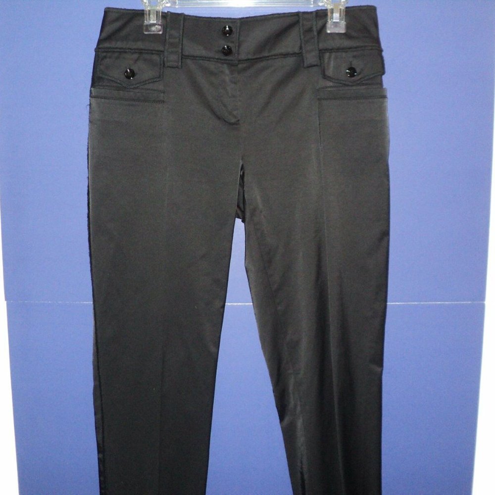 Worth Size 4 Pants Black Reverse Seams Cuffed